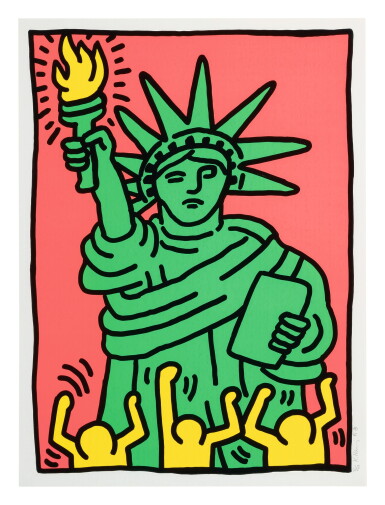 View full screen - View 1 of Lot 6. KEITH HARING | STATUE OF LIBERTY (LITTMANN P. 63).