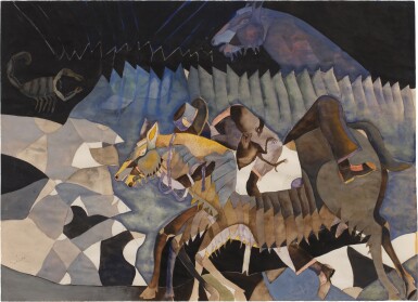 View full screen - View 1 of Lot 713. Caballo en la noche.