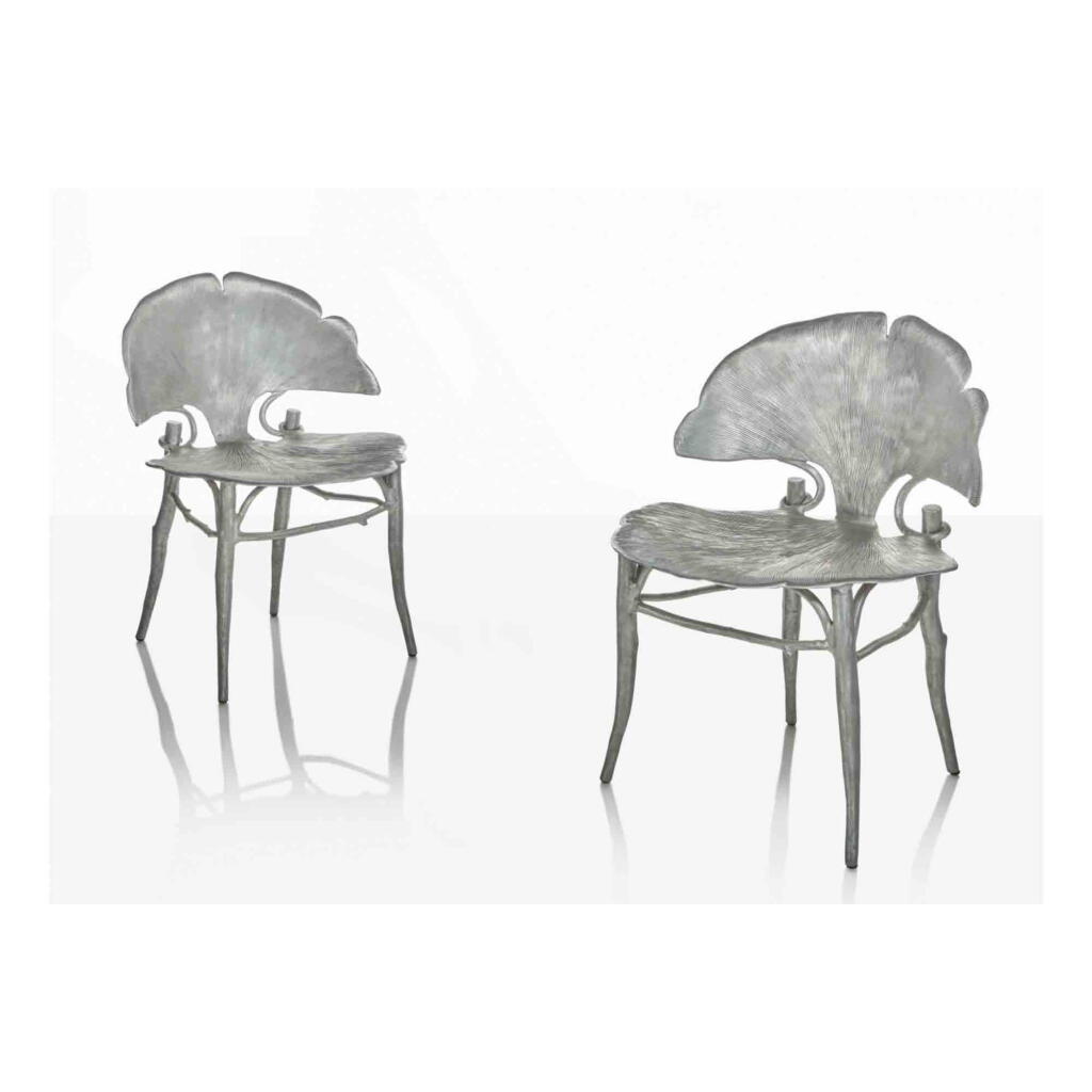 View full screen - View 1 of Lot 150. Pair of "Ginkgo" Chairs.