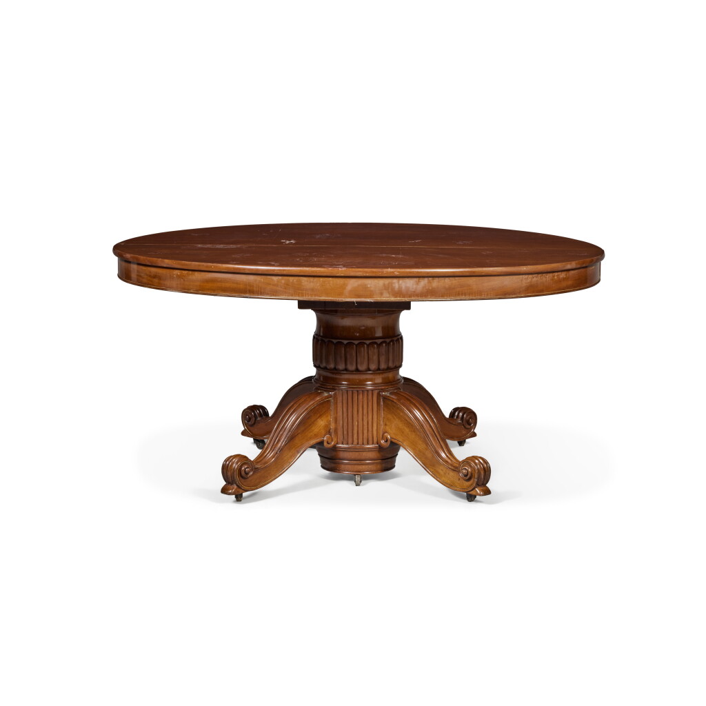 View full screen - View 1 of Lot 722. A Louis Philippe Mahogany Dining Table, Circa 1835.