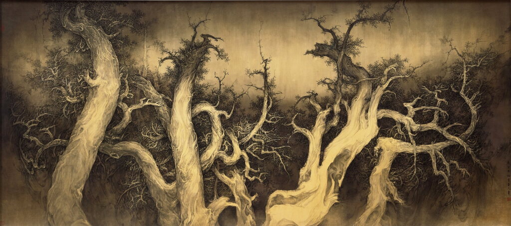 View full screen - View 1 of Lot 1025. Li Huayi 李華弌 | Dancing cypress under the moon 月柏圖.