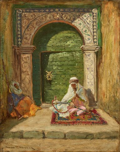 View full screen - View of Entrance to the Admiralty Palace, Algiers.