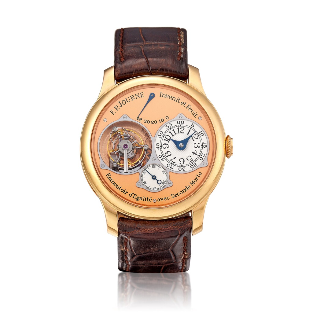 View full screen - View 1 of Lot 8001. Tourbillon Souverain | A pink gold tourbillon wristwatch with constant force remontoire, dead beat seconds and power reserve indication, Circa 2007 | Tourbillon Souverain | 粉紅金陀飛輪腕錶,備恆定動力裝置、跳秒及動力儲備顯示,約2007年製.