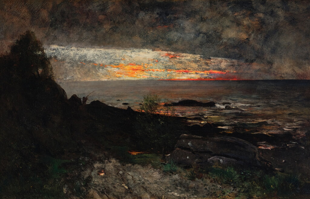 View full screen - View 1 of Lot 196. A Stormy Sunset.