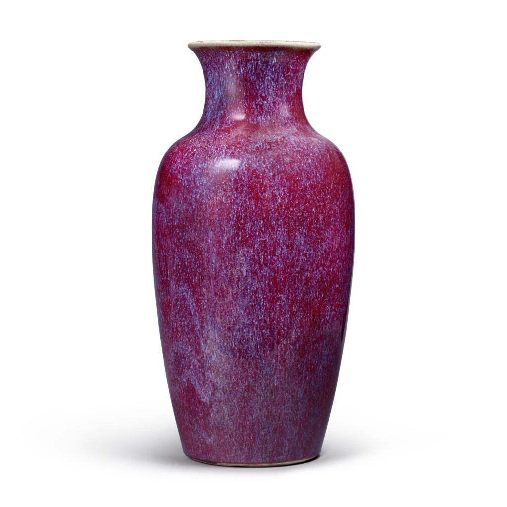 View full screen - View 1 of Lot 116. A flambé-glazed vase, Qing dynasty, 18th / 19th century.
