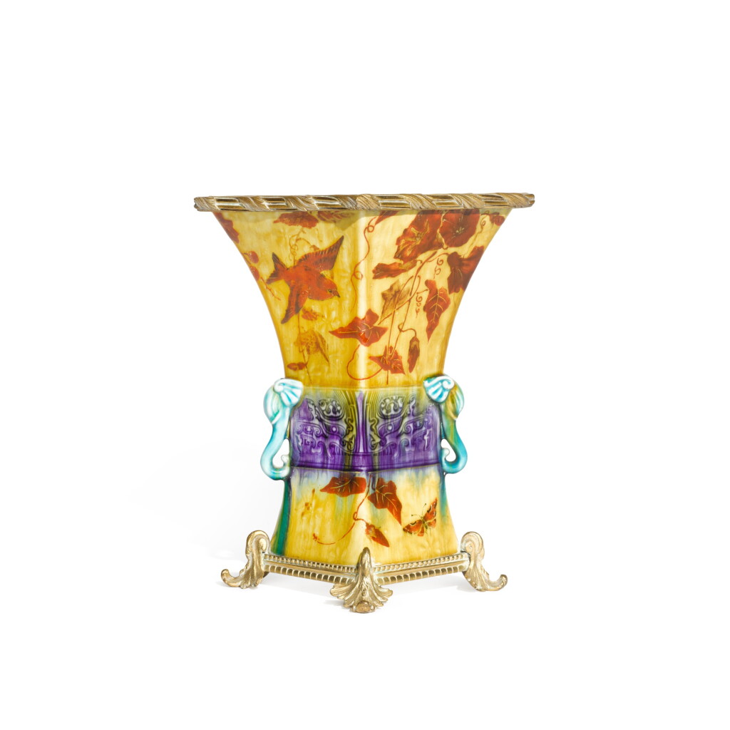 View full screen - View 1 of Lot 24. A gilt-bronze-mounted Théodore Deck vase, circa 1885.