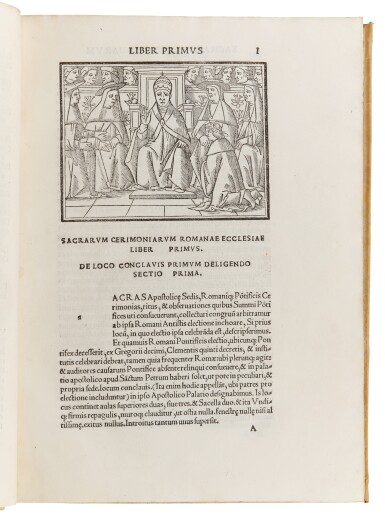 View full screen - View 1 of Lot 72. Catholic Church, Sacrarum cerimoniarum... libri tres, Venice, 1516, later vellum.