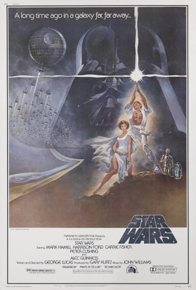 View full screen - View 1 of Lot 59. Star Wars (1977), style A poster, US.