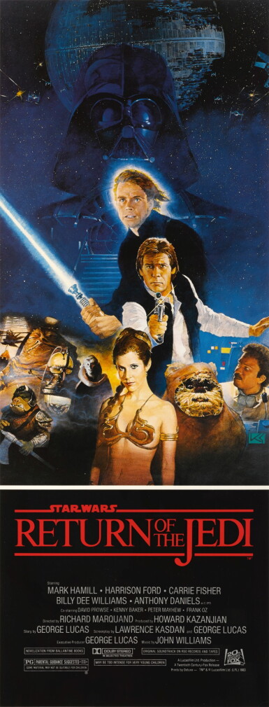 View full screen - View 1 of Lot 89. RETURN OF THE JEDI, US STYLE B POSTER, 1983.