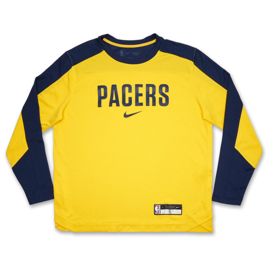 View full screen - View 1 of Lot 93. T.J. McConnell Indiana Pacers 2025 NBA Finals Game Worn Warmup Top | Games 6 and 7 | 2 Games.