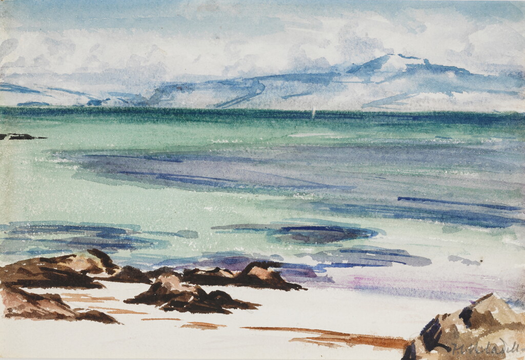View full screen - View 1 of Lot 1. Iona, Looking Towards Mull and Ben More.