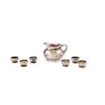 A silver creamer and set of 6 salt cellars, Edward C. Moore for Tiffany, New York, 1873-1891 | Crémier et ensemble de 6 salières en argent Edward C. Moore pour Tiffany, New York, 1873-1891