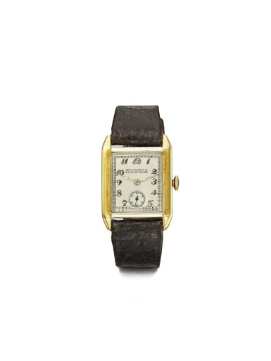 View full screen - View 1 of Lot 39. PATEK PHILIPPE | RETAILED BY GUBELIN: A YELLOW AND WHITE GOLD RECTANGULAR WRISTWATCH MADE IN 1926.