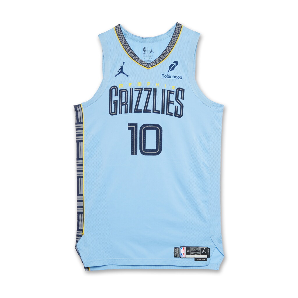 View full screen - View 1 of Lot 120. Luke Kennard Memphis Grizzlies 2025 NBA Playoffs Eastern Conference Round 1 Game Worn Statement Edition Jersey | Game 1 .