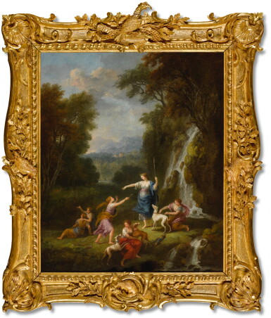 View full screen - View 1 of Lot 181. FRANCESCO ZUCCARELLI, R.A. | DIANA AND CALLISTO, WITH NYMPHS RESTING FROM THE HUNT.