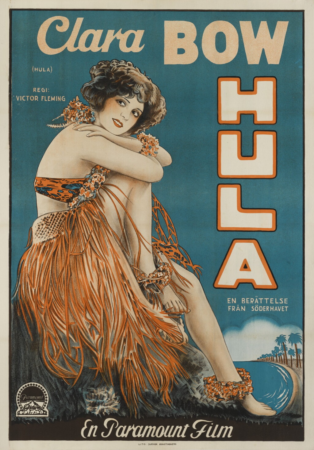 View full screen - View 1 of Lot 86. Hula (1927), poster, Swedish.
