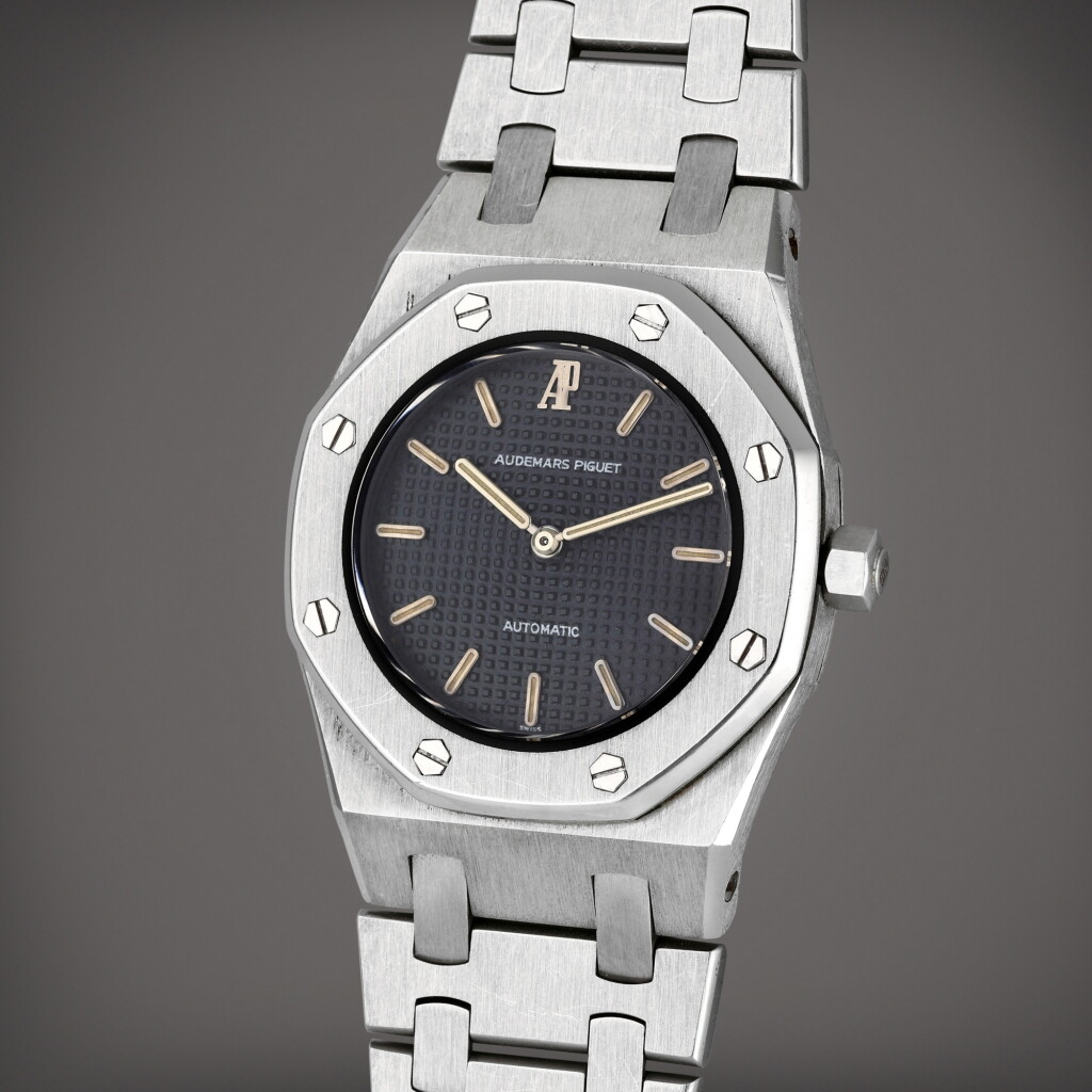 View full screen - View 1 of Lot 94. Royal Oak | A stainless steel automatic wristwatch, Circa 2000.