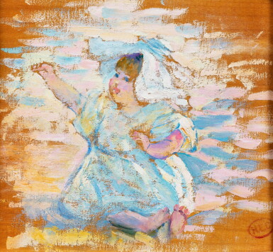 View full screen - View 1 of Lot 60. HENRI EDMOND CROSS | ETUDE POUR "MÈRE JOUANT AVEC SON ENFANT".