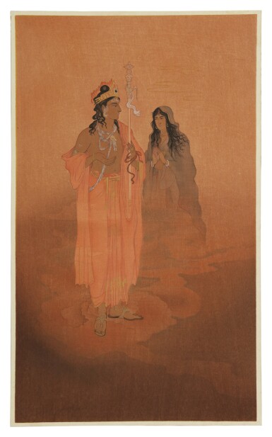 View full screen - View 1 of Lot 86. Savitri and Yama.