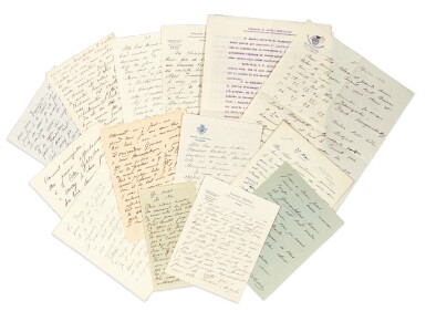 View full screen - View 1 of Lot 39. M. Battistini. Series of 22 autograph letters signed, mainly 1924-1927.