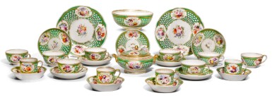 View full screen - View 1 of Lot 20. A NANTGARW PART TEA AND COFFEE SERVICE, MOSTLY CIRCA 1820.