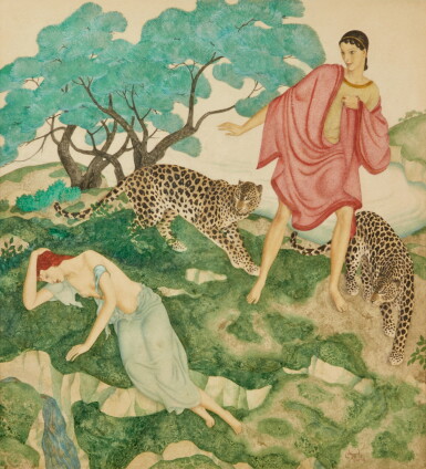 View full screen - View 1 of Lot 276. Edmund Dulac | Ariadne and Bacchus, 1933, signed by the artist.