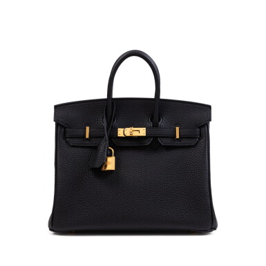 View full screen - View 1 of Lot 629. Black Togo Birkin 25 Gold Hardware, 2024.