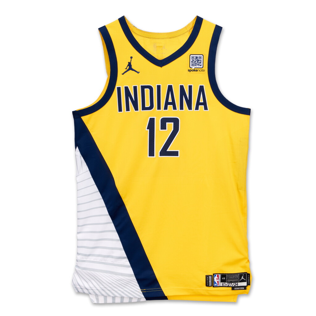 View full screen - View 1 of Lot 40. Johnny Furphy Indiana Pacers 2024-2025 Game Issued Statement Edition Jersey .