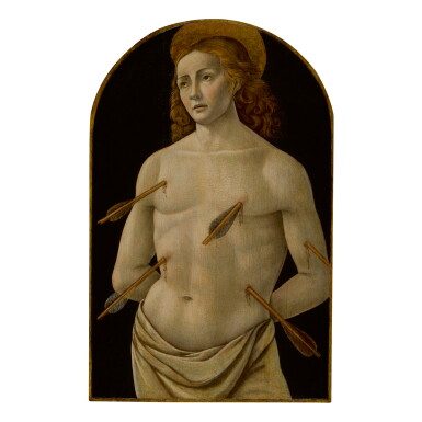 View full screen - View 1 of Lot 112. BARTOLOMEO DI GIOVANNI DI DOMENICO | SAINT SEBASTIAN.