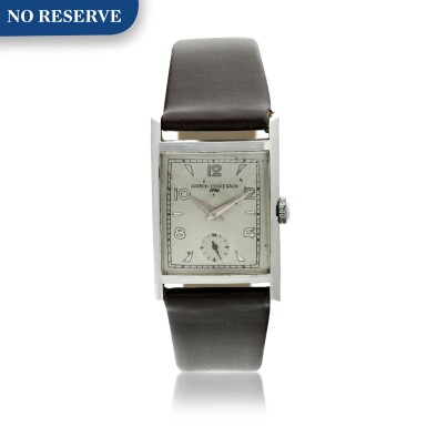View full screen - View 1 of Lot 196. Reference 4874 A stainless steel rectangular wristwatch, Circa 1960.