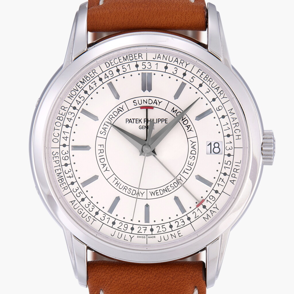 View full screen - View 1 of Lot 8. Calatrava Weekly Calendar, Reference 5212A-001 | A stainless steel annual calendar wristwatch with weekly calendar | Circa 2021.