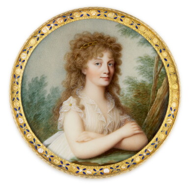 View full screen - View 1 of Lot 171. LOUIS SENÉ | Portrait of a lady, circa 1795.