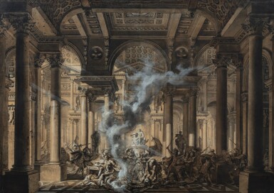 View full screen - View 1 of Lot 77. Scene of combat in the Temple of Jupiter from the opera Armide.