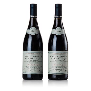 View full screen - View 1 of Lot 323. Gevrey Chambertin, Clos St. Jacques 2008 Bruno Clair (2 BT).