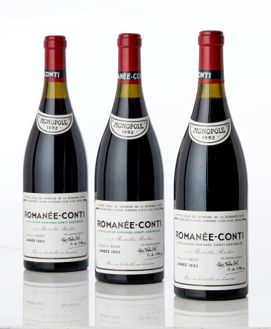 View full screen - View 1 of Lot 3019. Romanée Conti 1992 Domaine de la Romanée-Conti (3 BT).
