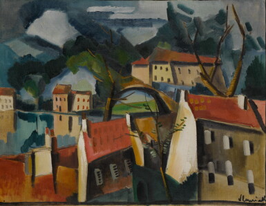 View full screen - View 1 of Lot 19. MAURICE DE VLAMINCK | VILLAGE SUR SEINE.