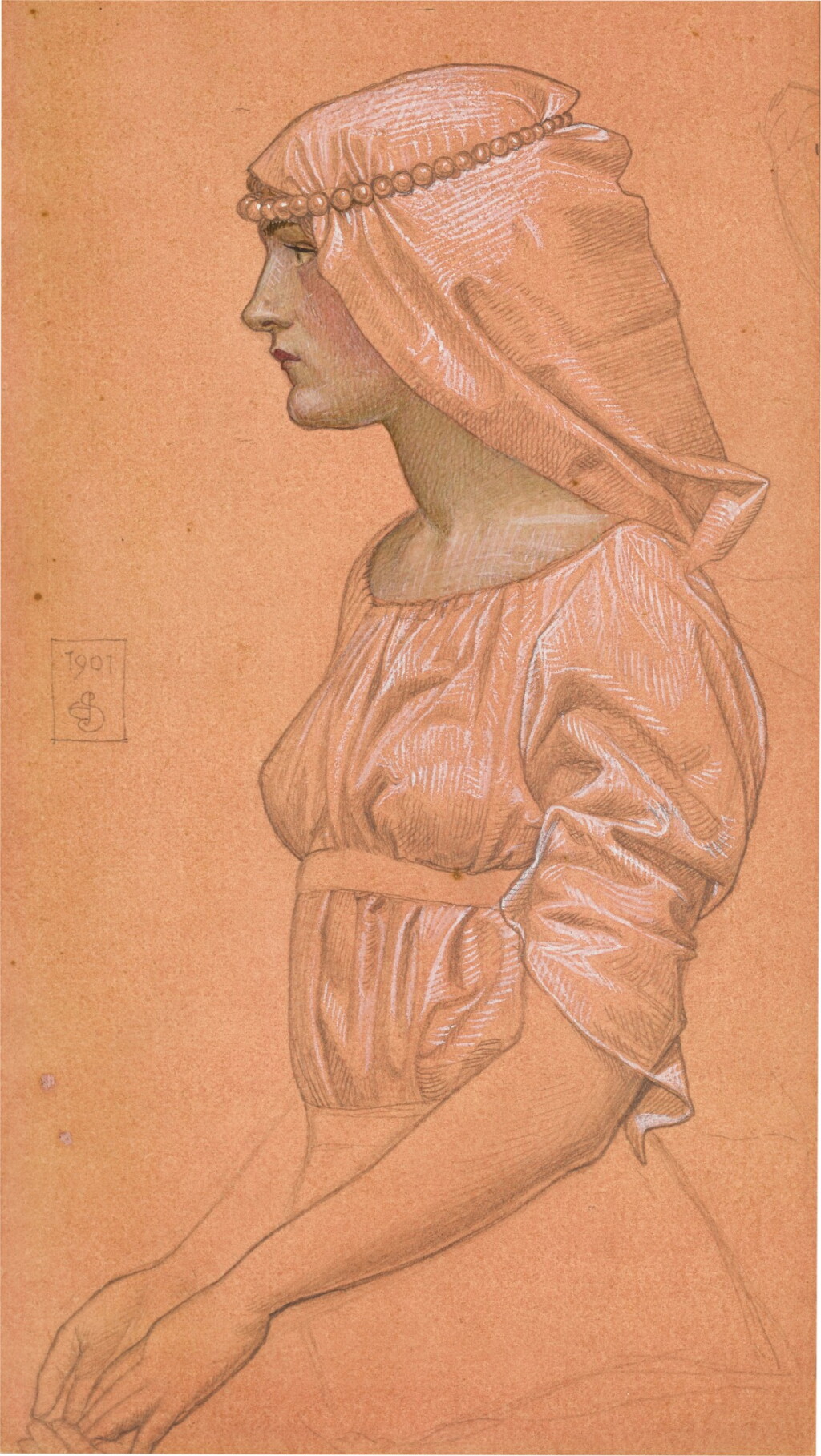 View full screen - View 1 of Lot 98. Study for St Dorothea and Her Two Sisters Refusing to Worship the Idol.
