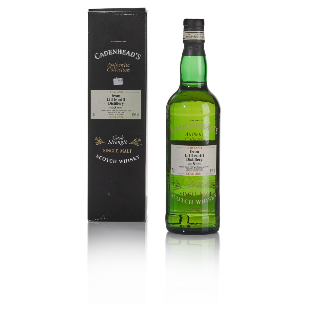 View full screen - View 1 of Lot 414. Littlemill Cadenhead's Authentic Collection 8 Year Old 62.4 abv 1989 (1 BT70).