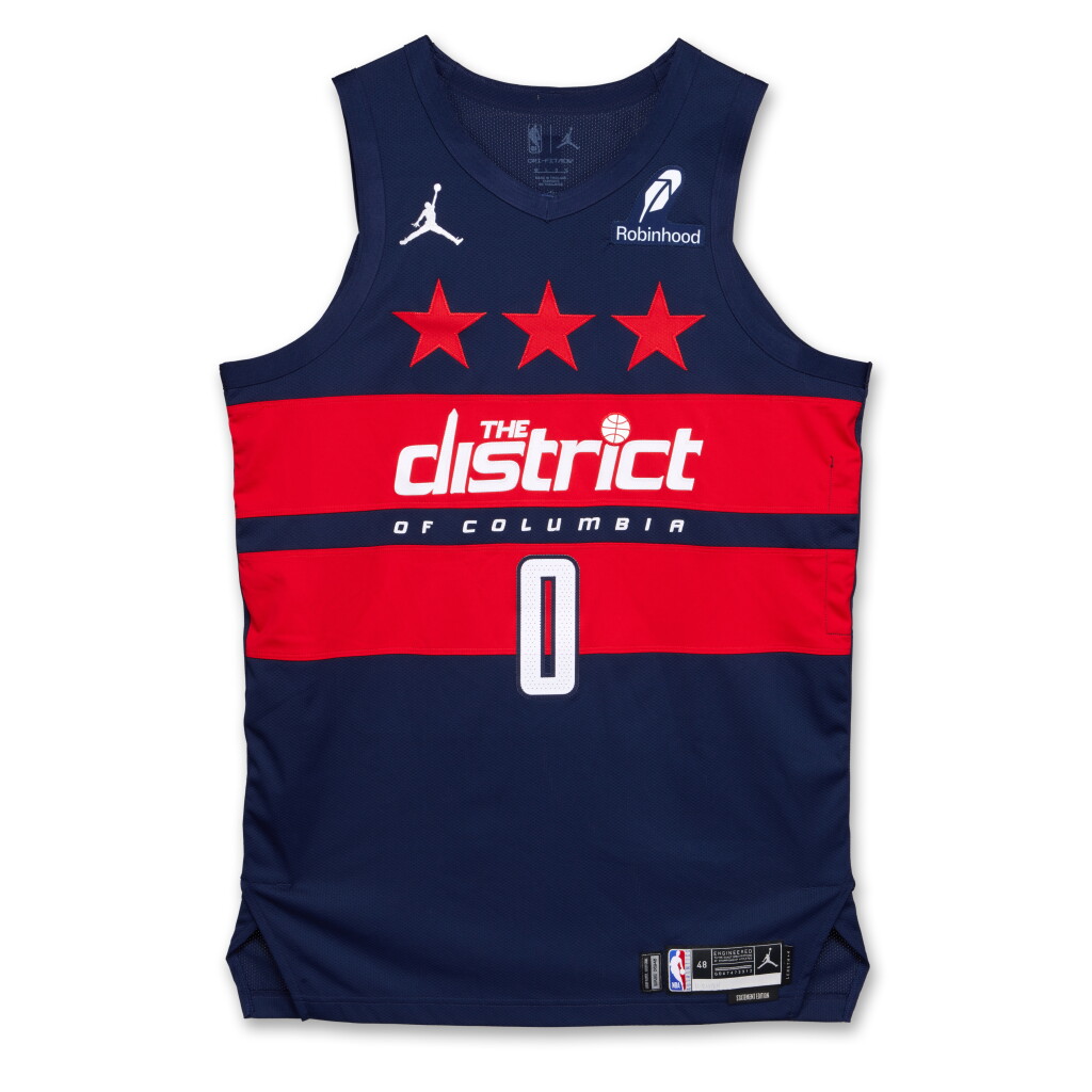 View full screen - View 1 of Lot 165. Bilal Coulibaly Washington Wizards 2024-2025 Game Worn Statement Edition Jersey.