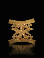Diquís Gold Avian-Headed Pendant with Prey, circa AD 800 - 1500