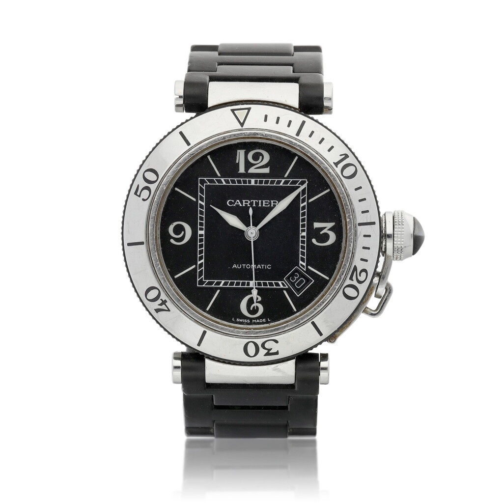 View full screen - View 1 of Lot 8033. Pasha Seatimer, Reference 2790 | A stainless steel bracelet watch with date, Circa 2000 | 卡地亞 | Pasha Seatimer 型號2790 | 精鋼鏈帶腕錶,備日期顯示,約2000年製.