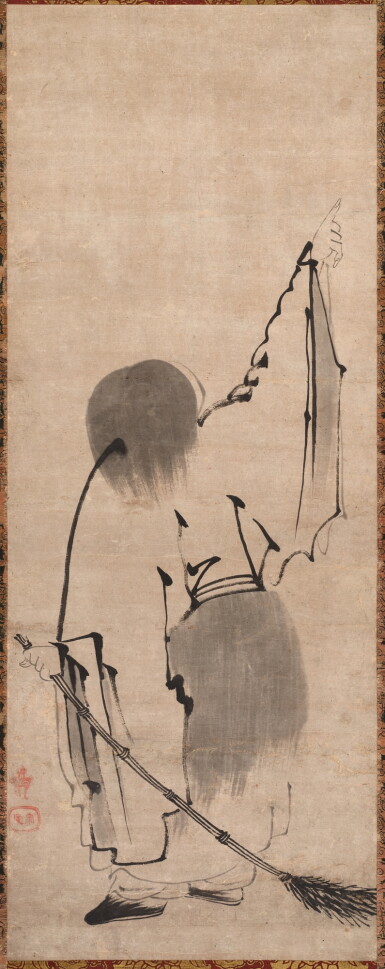 View full screen - View 1 of Lot 3092. 俵屋宗達 拾得圖|Tawaraya Sōtatsu, Figure of Shide.