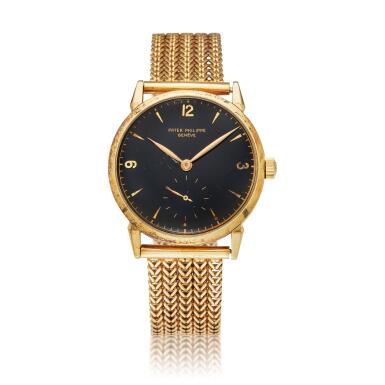 View full screen - View 1 of Lot 268. Reference 1578GM | A yellow gold wristwatch commissioned for General Motors - General Motors Overseas, Circa 1953.
