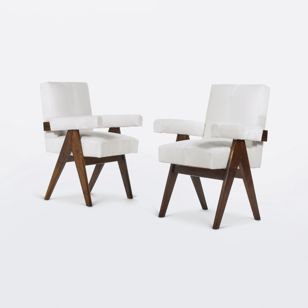 View full screen - View 1 of Lot 18. Pair of "Committee" Armchairs.