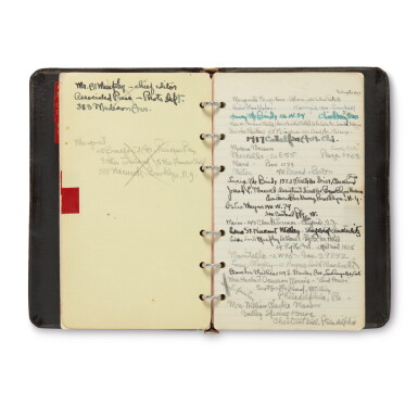 View full screen - View 1 of Lot 13. GEORGIA O'KEEFFE | HER ADDRESS BOOK, C. 1925–EARLY 1930S.
