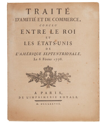 View full screen - View 1 of Lot 1126. (Franco-American Alliance) | The first treaty between the United States and another nation.