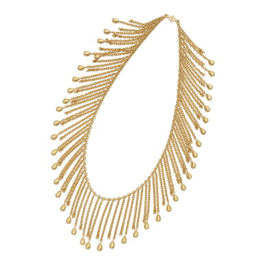 View full screen - View 1 of Lot 84. GOLD NECKLACE, VAN CLEEF & ARPELS, FRANCE.