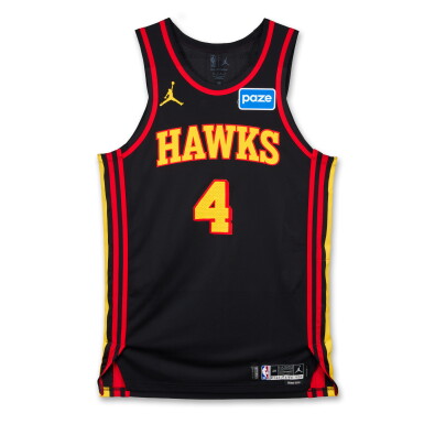 View full screen - View 1 of Lot 35. Gabe Vincent Atlanta Hawks 2026 NBA Playoffs Eastern Conference Round 1 Game Worn Statement Edition Jersey | Game 1 | Matched to 2 Games .