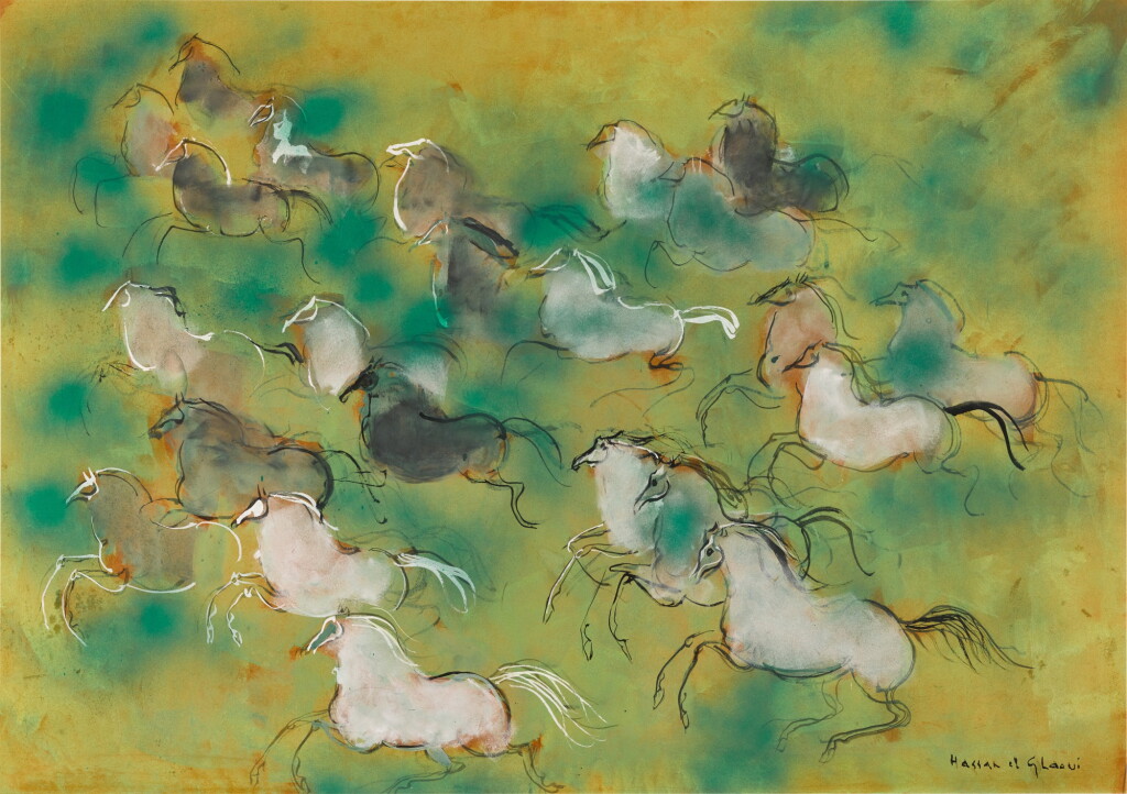 View full screen - View 1 of Lot 93. Untitled (Cavalcade De Chevaux En Liberté).