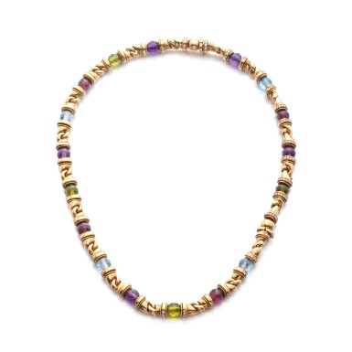 View full screen - View 1 of Lot 804. Gem set and diamond necklace, 'Gancio'.